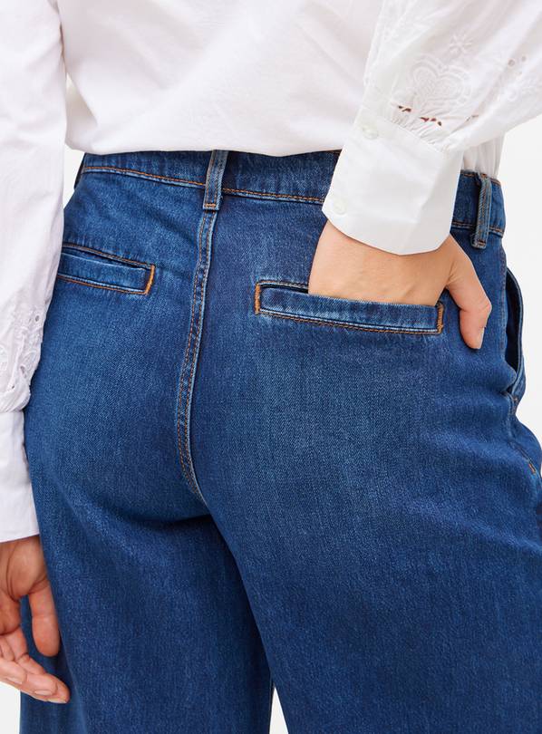 Buy Dark Rinse Denim Ultra Wide Leg Jeans 10L | Jeans | Argos